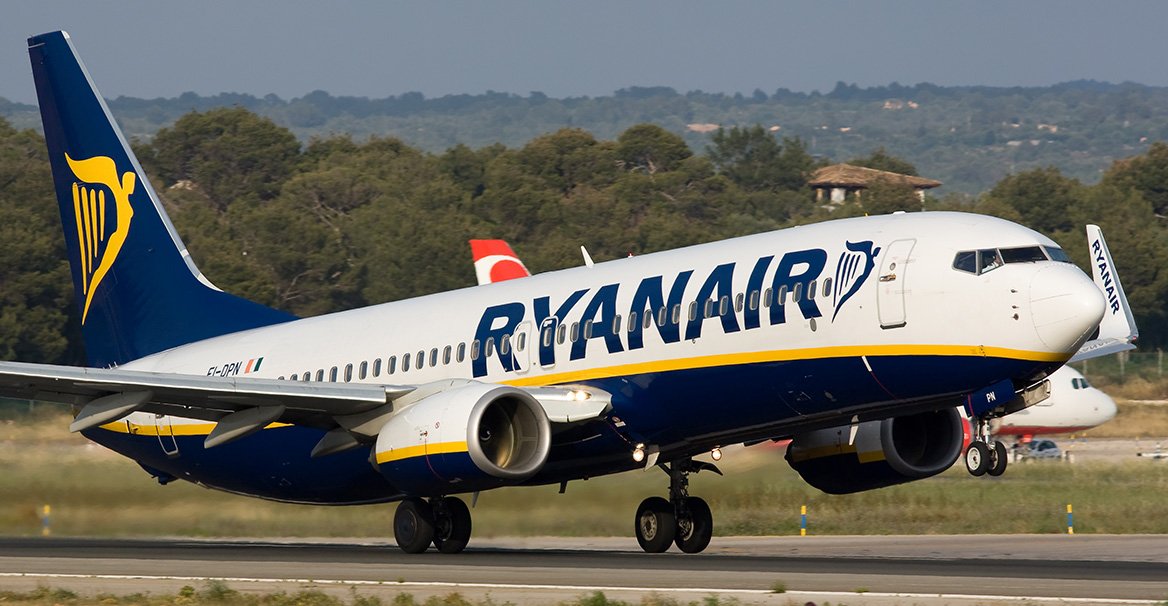 Un aereo della compagnia low cost Ryanair.