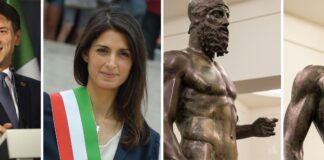 Il Presidente Conte, il Sindaco Raggi e i Bronzi di Riace Conte Raggi Bronzi di Riace