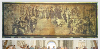 Alla Pinacoteca Ambrosiana di Milano la mostra: Il Raffaello dell’Ambrosiana Cartone_Scuola_di_Atene