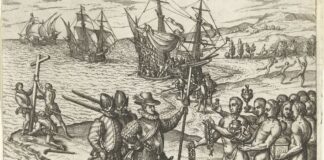 Nuovi conquistadores e nuova ricchezza: il valore dei dati Columbus landing on the Caribbean island