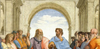 Il Sindaco di Riace Mimmo Lucano “riabilitato” dalla Cassazione: bastava conoscere Aristotele… l’aveva già detto Particolare dell’affresco La scuola di Atene di Raffaello