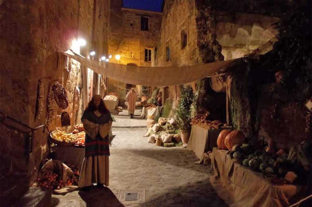 Presepe vivente nel borgo medioevale di Civita di Bagnoregio