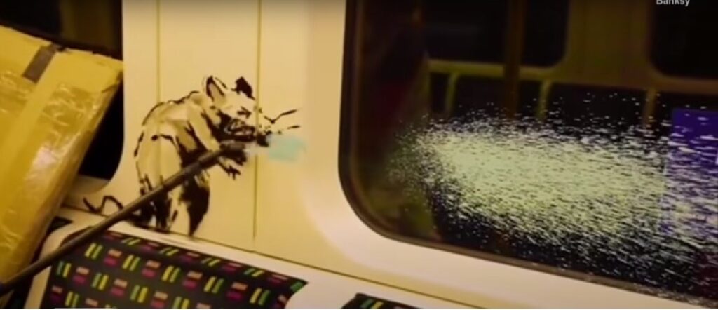 Banksy riappare con i suoi topi nella metro di Londra!