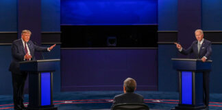 Le interruzioni di Trump mandano il primo dibattito in totale caos trump e biden