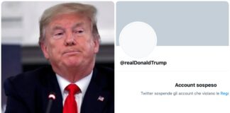 Twitter vola via per sempre dall’ex presidente degli Stati Uniti Donald Trump Trump account sospeso