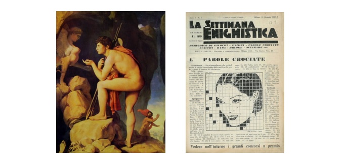 Jean Auguste Dominique Ingres, Edipo e la Sfinge e “La Settimana Enigmistica” del 23 gennaio 1932